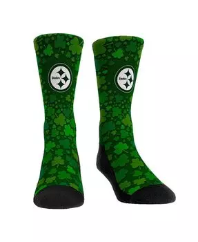 Мужские и женские носки Pittsburgh Steelers St. Patty's Day Shamrock Crew Socks Rock 'Em