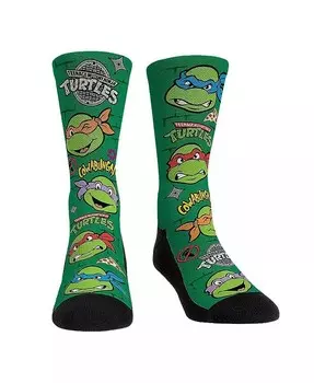 Мужские и женские носки Teenage Mutant Ninja Turtles All Over Icons Crew Socks Rock 'Em, мультиколор