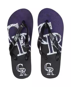 Мужские и женские шлепанцы с большим логотипом Colorado Rockies FOCO