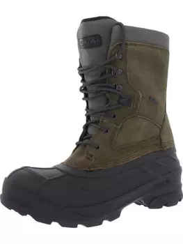 Мужские изолированные рабочие и защитные ботинки на шнуровке Kamik, зеленый