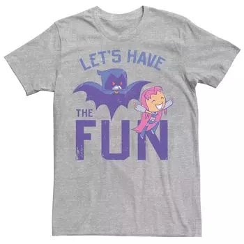 Мужские Юные Титаны, вперед! Футболка Starfire Raven Let's Have The Fun DC Comics