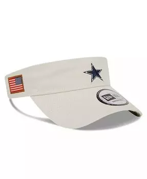 Мужские каменные козырьки Dallas Cowboys 2023 Salute To Service Visor New Era, бежевый