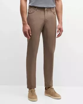 Мужские камвольные шерстяные брюки 130-х годов с 5 карманами Marco Pescarolo, цвет Light Beige