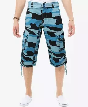 Мужские капри-шорты-карго с поясом X-Ray, синий