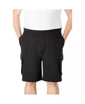 Мужские карго-шорты с начесом, длина 10" KingSize, черный