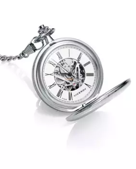 Мужские карманные часы Pocket со стальным корпусом Viceroy, серебряный