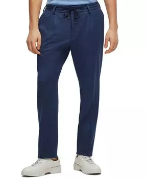 Мужские кашемировые брюки из смеси хлопка и хлопка узкого кроя Hugo Boss