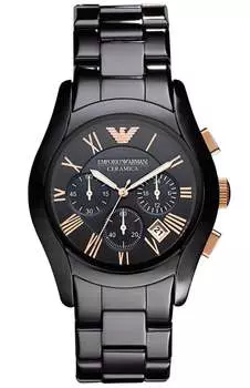 Мужские керамические часы-хронограф AR1410 Emporio Armani, черный