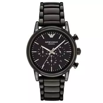 Мужские керамические часы-хронограф AR1507 Emporio Armani, черный