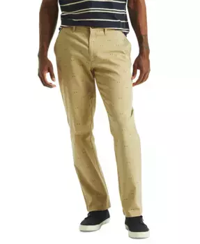 Мужские классические брюки-дэкки из твила с принтом в гольф-стиле Nautica, белый