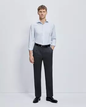 Мужские классические брюки из 100% шерсти Emidio Tucci, серый