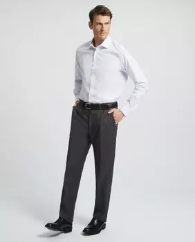 Мужские классические брюки из 100% шерсти Emidio Tucci, серый