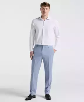Мужские классические брюки Modern Fit из ткани sharkskin Perry Ellis Portfolio, синий