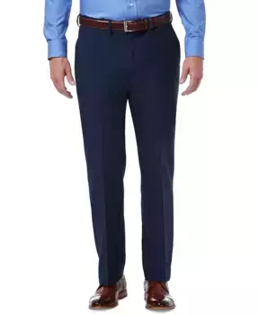 Мужские классические брюки с плоской передней частью Premium Comfort Stretch Haggar, синий