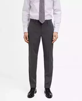Мужские классические брюки Slim-Fit MANGO, серый
