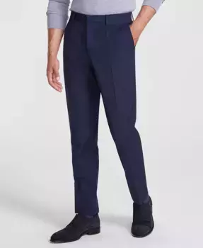 Мужские классические брюки Superflex Slim-Fit с эластичной тканью Hugo Boss, синий