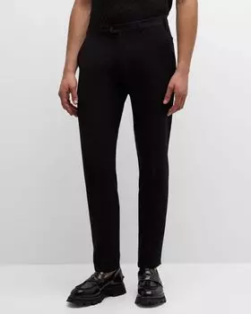 Мужские классические брюки узкого кроя Emporio Armani, цвет Black