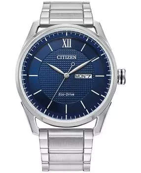 Мужские классические часы Eco-Drive с браслетом из нержавеющей стали, 42 мм Citizen