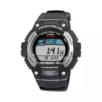 Мужские классические часы Tough Solar с цифровым хронографом - WS220-1AK Casio