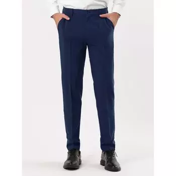 Мужские классические деловые брюки, классические костюмные брюки с плоской передней частью Lars Amadeus