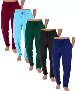 Мужские классические домашние брюки Modern Fit, 5 пар Galaxy By Harvic, мультиколор