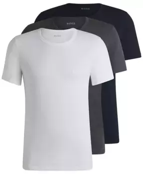 Мужские классические футболки с круглым вырезом, 3 шт Hugo Boss, мультиколор