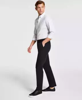 Мужские классические хлопковые брюки с эластаном Performance Pants Michael Kors, черный