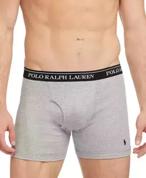 Мужские классические хлопковые трусы-боксеры, 5 штук Polo Ralph Lauren, мультиколор