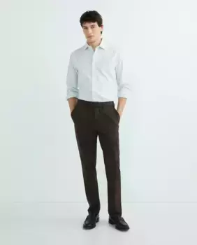 Мужские классические китайские брюки из саржи коричневого цвета Mirto, коричневый