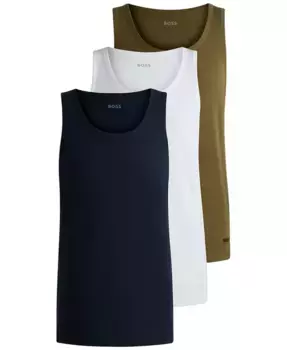 Мужские классические майки, 3 шт Hugo Boss, мультиколор