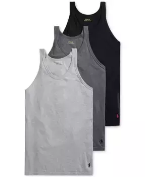 Мужские классические майки-борцовки Slim Fit, 3 шт Polo Ralph Lauren, мультиколор