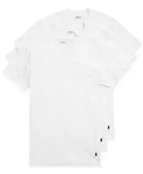 Мужские классические майки с V-образным вырезом, 3 шт Polo Ralph Lauren, белый
