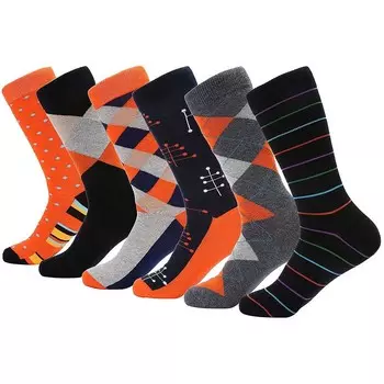 Мужские классические носки в стиле ретро, 6 пар Mio Marino, цвет Conventional Design