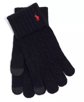 Мужские классические перчатки с тросом Polo Ralph Lauren, черный