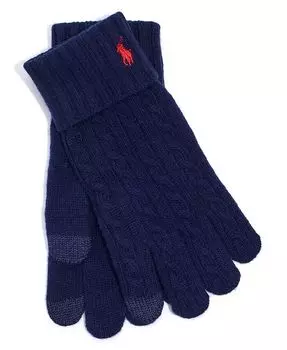 Мужские классические перчатки с тросом Polo Ralph Lauren, синий