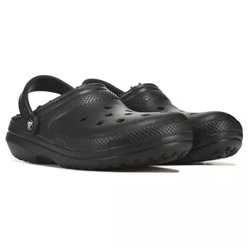 Мужские классические сабо на ворсовой подкладке Crocs, черный