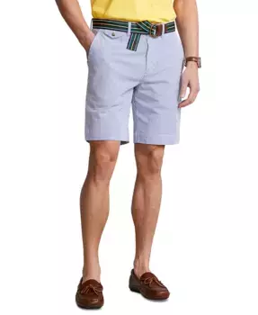 Мужские классические шорты из стрейч-ситца, длина 9 1/4 дюйма Polo Ralph Lauren, синий