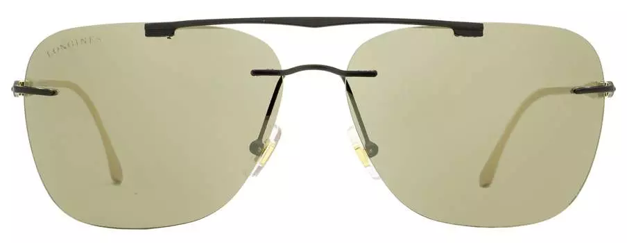 Мужские классические солнцезащитные очки Longines LG0009-H 02L черные/золотые 62 мм