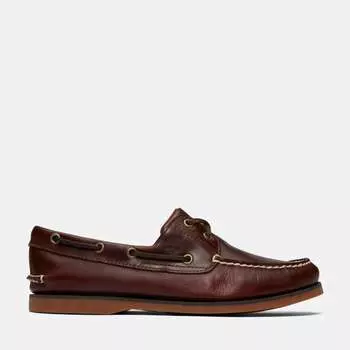 Мужские классические топсайдеры с двумя люверсами Timberland, цвет Root Beer Smooth Leather