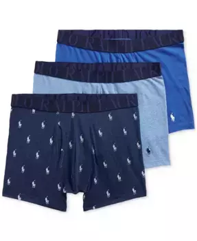 Мужские классические трусы-боксеры с эластичной посадкой, 3 шт Polo Ralph Lauren, мультиколор