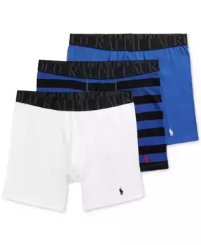 Мужские классические трусы-боксеры с эластичной посадкой, 3 шт Polo Ralph Lauren, мультиколор