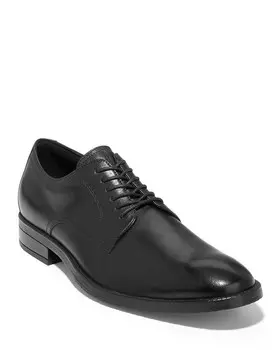 Мужские классические туфли дерби Cole Haan Modern Essentials со шнуровкой и простым носком, черный