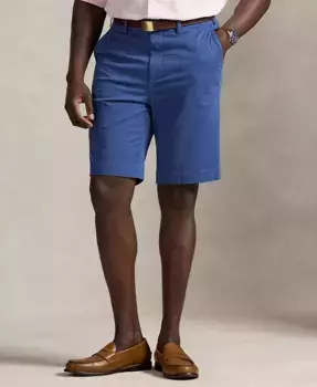 Мужские классические укороченные шорты чинос Big & Tall с эластичной тканью Polo Ralph Lauren, синий