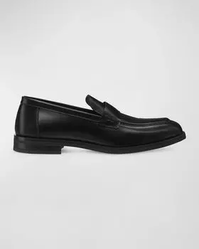 Мужские клубные лоферы из матовой кожи без шнуровки Stuart Weitzman, цвет Black