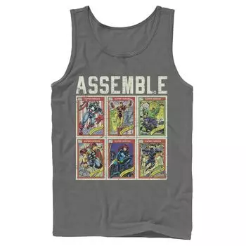 Мужские коллекционные карточки с изображением Мстителей Marvel, стопка плакатов, майка Licensed Character