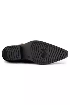 Мужские коричневые кожаные ковбойские кубинские байкерские туфли Winklepickers Infinity Leather, коричневый