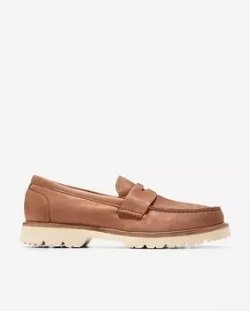Мужские коричневые кожаные мокасины Cole Haan, коричневый