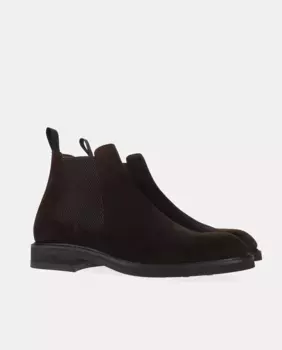 Мужские коричневые замшевые ботинки челси с петлей для подтягивания сзади и резиновой подошвой Yanko, коричневый