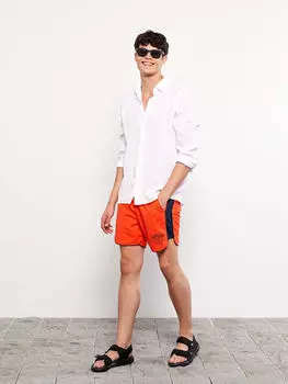 Мужские короткие морские шорты с принтом LCW SWIMWEAR