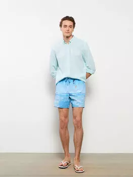 Мужские короткие морские шорты с принтом LCW SWIMWEAR